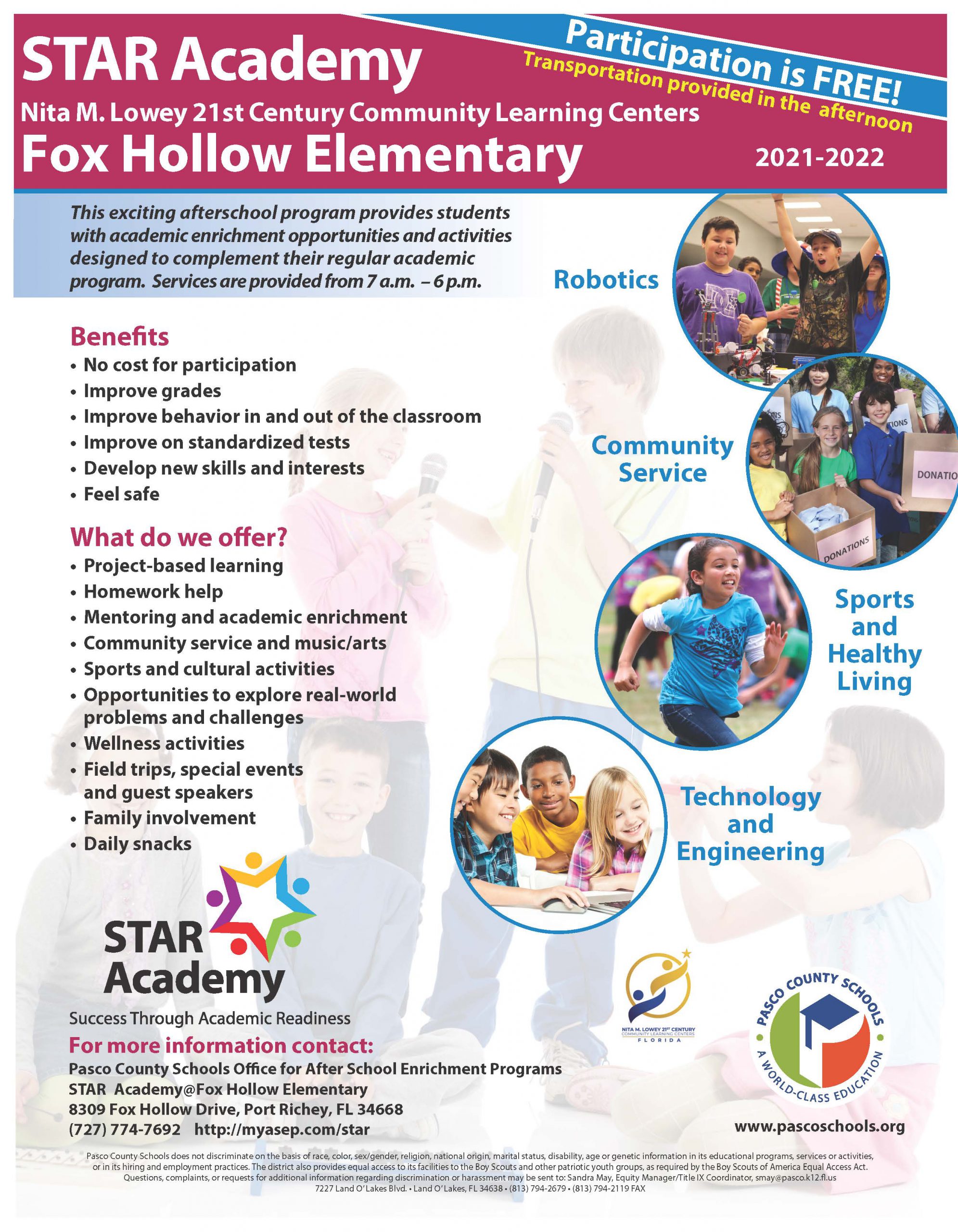 PLACE STAR Academy Flyer 2021-Fox Hollow